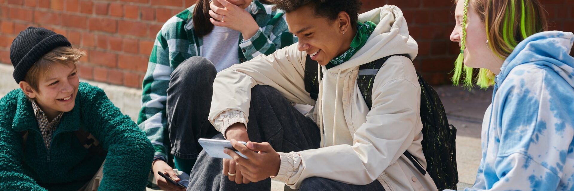 Group of young people hanging out